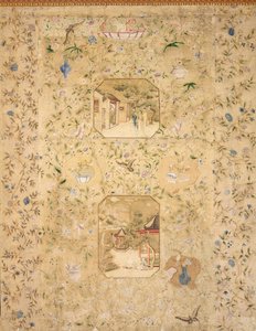 (detalle) Papel tapiz que representa varias escenas chinas, 1780 de English School